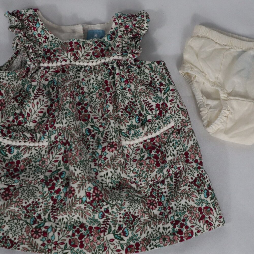 Gap Baby Girls 0-3 Months Dress Set Floral Whale Corduroy Flutter Fall Outfit